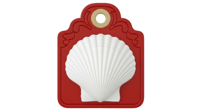 Isolated Seashell Tag