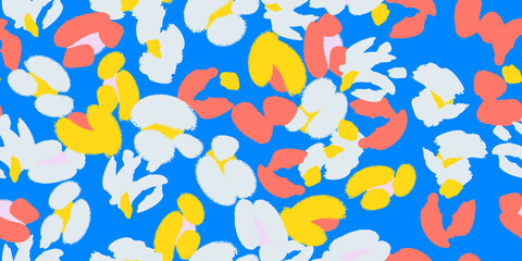 Abstract floral seamless pattern with different flowers. Vector background, design, print, textile, wrapping paper