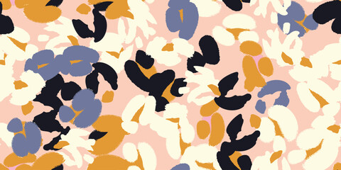 Abstract floral seamless pattern with different flowers. Vector background, design, print, textile, wrapping paper