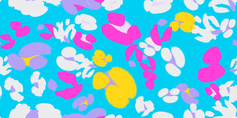 Abstract floral seamless pattern with different flowers. Vector background, design, print, textile, wrapping paper