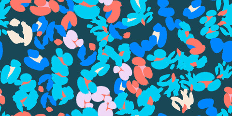 Abstract floral seamless pattern with different flowers. Vector background, design, print, textile, wrapping paper