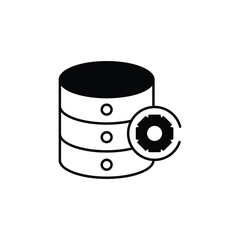 Database icon design with white background stock illustration