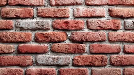 Fototapeta premium Rustic red brick wall with vintage texture and weathered appearance