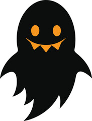 Vector halloween ghost on transparent background