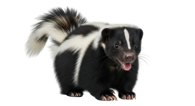 Isolated Baby Skunk