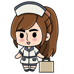 Nurse character cartoon 