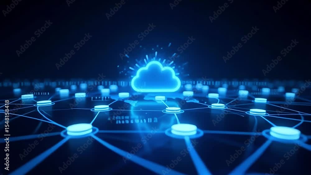 Aufkleber cloud computing network technology data storage connection