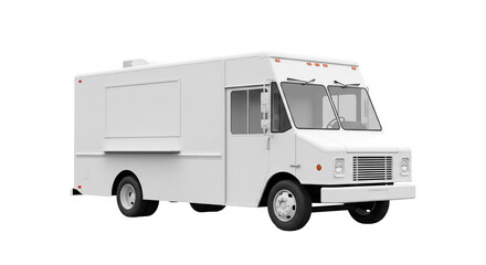 Food truck isolated on transparent background