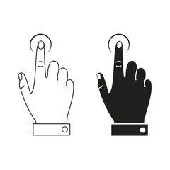 Touch Hand Icon Vector Design. 