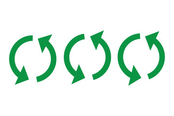 Refresh vector icon set black filled and outlined style. refresh, restart or reload vector symbol.