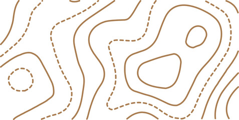 Topographic map background. Golden line topography map contour background