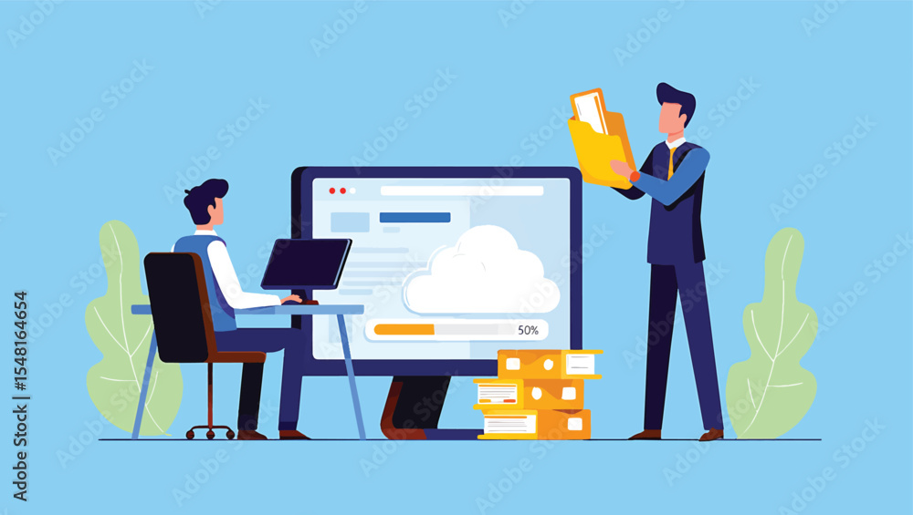Poster efficient cloud-based document management system for businesses