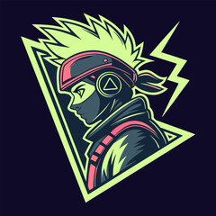 Ninja logo template with details