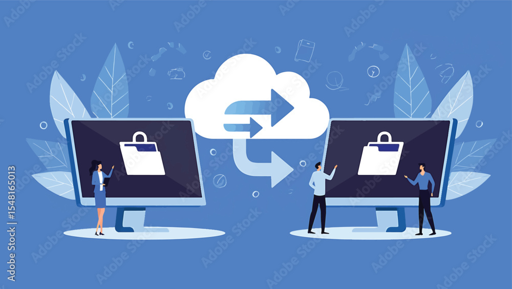 Poster efficient cloud data transfer & synchronization for businesses