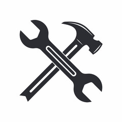 Minimal Mechanical Tool Icon Vector.