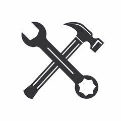 Minimal Mechanical Tool Icon Vector.