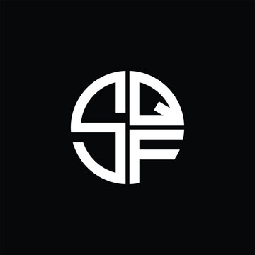 SQF logo SQF icon SQF monogram SQF letter minimalist Circle flat Unique modern abstract logo design.
