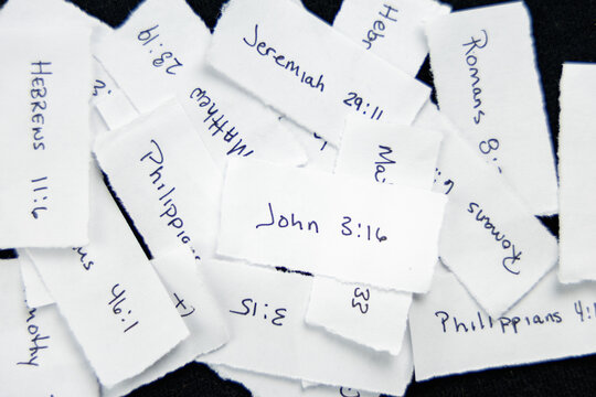 "John 3:16"  faith based words of encouragement. 