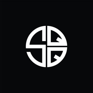 SQQ logo SQQ icon SQQ monogram SQQ letter minimalist Circle flat Unique modern abstract logo design.