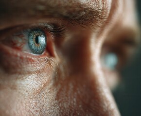 human eyes with visible bloodshot veins