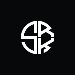 SRK logo SRK icon SRK monogram SRK letter minimalist Circle flat Unique modern abstract logo design.