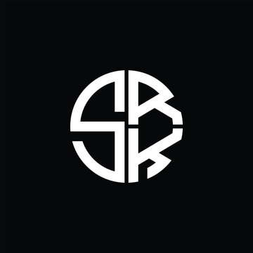 SRK logo SRK icon SRK monogram SRK letter minimalist Circle flat Unique modern abstract logo design.