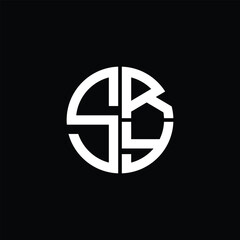 SRY logo SRY icon SRY monogram SRY letter minimalist Circle flat Unique modern abstract logo design.