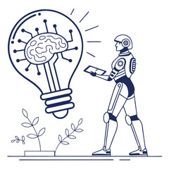 Flat Illustration of Mental Teamwork