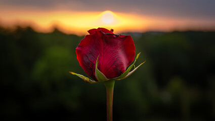 Fototapeta premium love, nature, rose, beauty, flower, red, blossom, green, leaves, white, isolated, floral, romance, petals, valentine, garden, bloom, plant, anniversary, single, macro, fresh, elegant, beautiful, brigh
