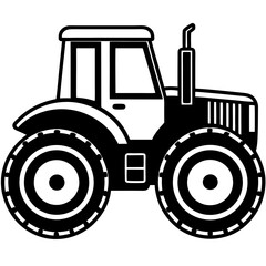 tractor isolated on white