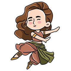 Dancer dance character cartoon 
