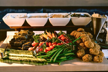 Mediterranean Mezze Platter with Dolmas