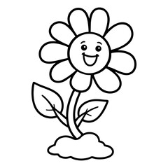 A cheerful, simple sunflower coloring page perfect for toddlers and young kids. Big bold outlines, easy shapes, and a happy face make coloring fun, relaxing, and creative for little artists.