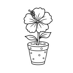 Fun and simple Hibiscus flower coloring page for kids! Perfect for toddlers and preschoolers to enjoy coloring while improving creativity and fine motor skills. Printable and easy to color.
