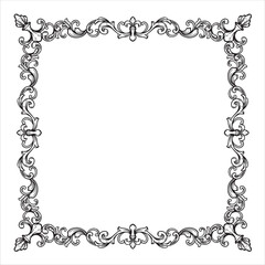Ornate Baroque Style Frame with Scrollwork and Floral Motifs