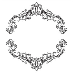 Elegant Ornate Frame with Scrollwork and Floral Elements