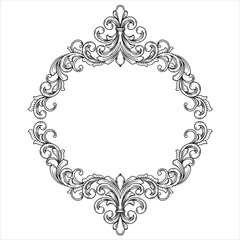 Detailed Oval Frame with Scrollwork and Floral Accents