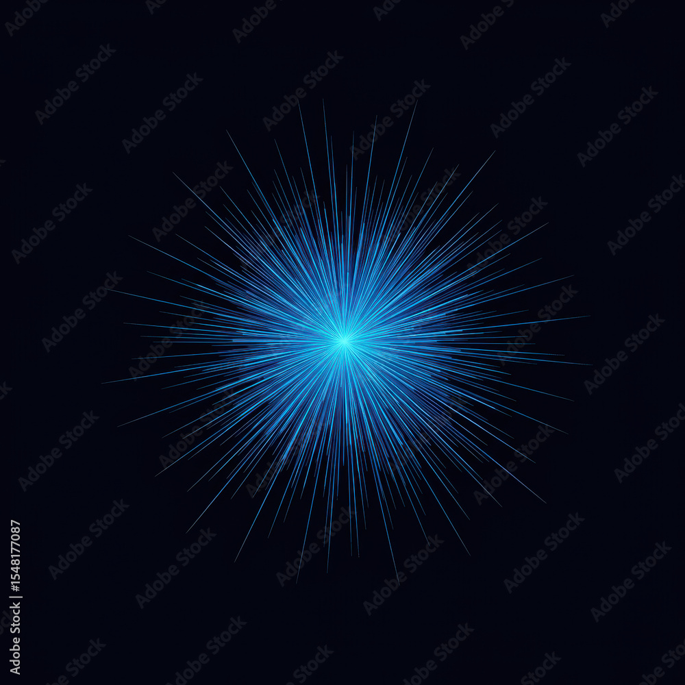 Poster futuristic blue laser beam graphic showing powerful light explosion. an abstract vector illustration