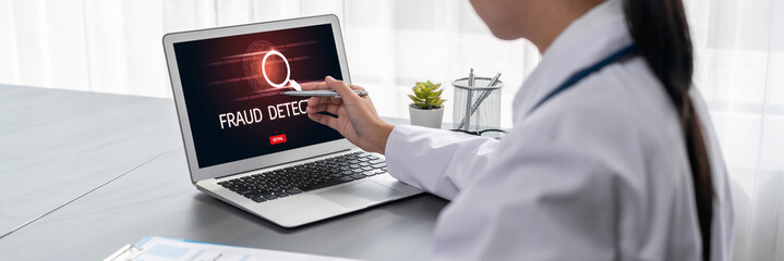 Cyber security software show alert of cyber attack for protection brisk. Danger from virus,...