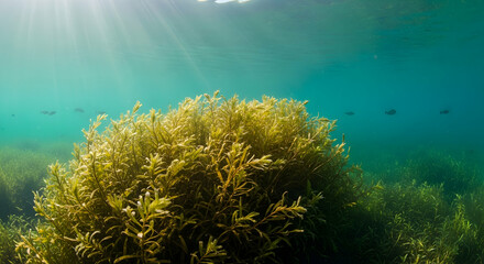 Underwater Meadows Sunlight A Serene View Of The Aquatic World Plants