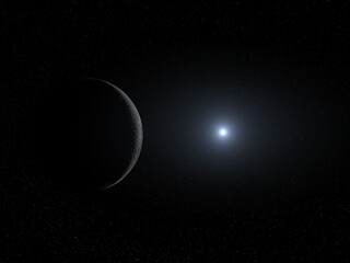 Fototapeta premium planet x , planet nine , ninth planet of the solar system 3d rendering illustration