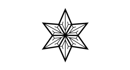 Geometric Winter Bloom