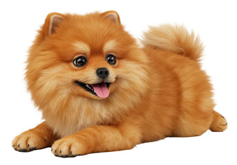 Obraz premium Isolated Pomeranian Dog Smiling