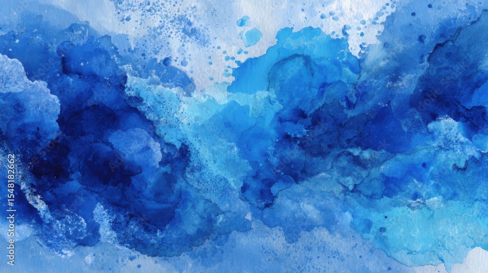 Aufkleber swirls of blue hues blend dynamically, creating a soothing abstract design. the artwork showcases fl