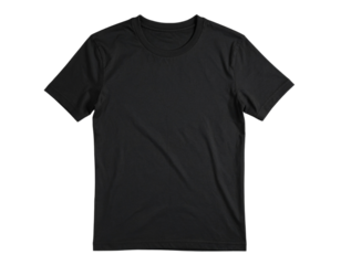 black t-shirt transparent background.