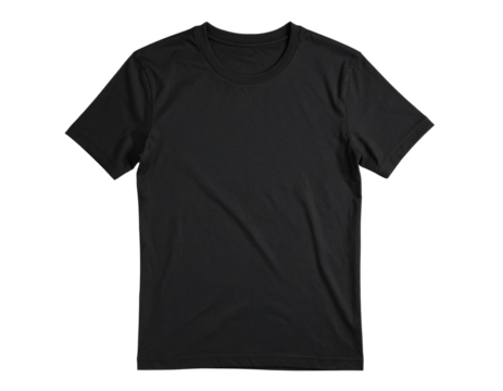 black t-shirt transparent background.