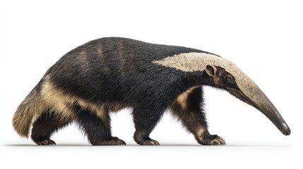 Naklejka premium Side view of a walking anteater