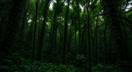Mystical Green Jungle Deep Forest Landscape Nature Photography