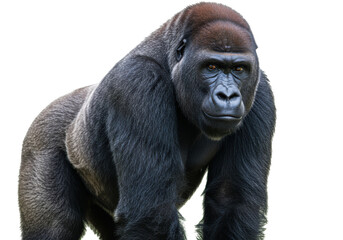 Obraz premium Isolated Powerful Gorilla Gaze with Intense Focus