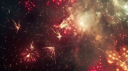 firework background, colored fireworks in the dark